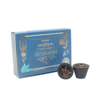 Sacred Smudges – Attracts Riches & Fortune (resin incense with cups)