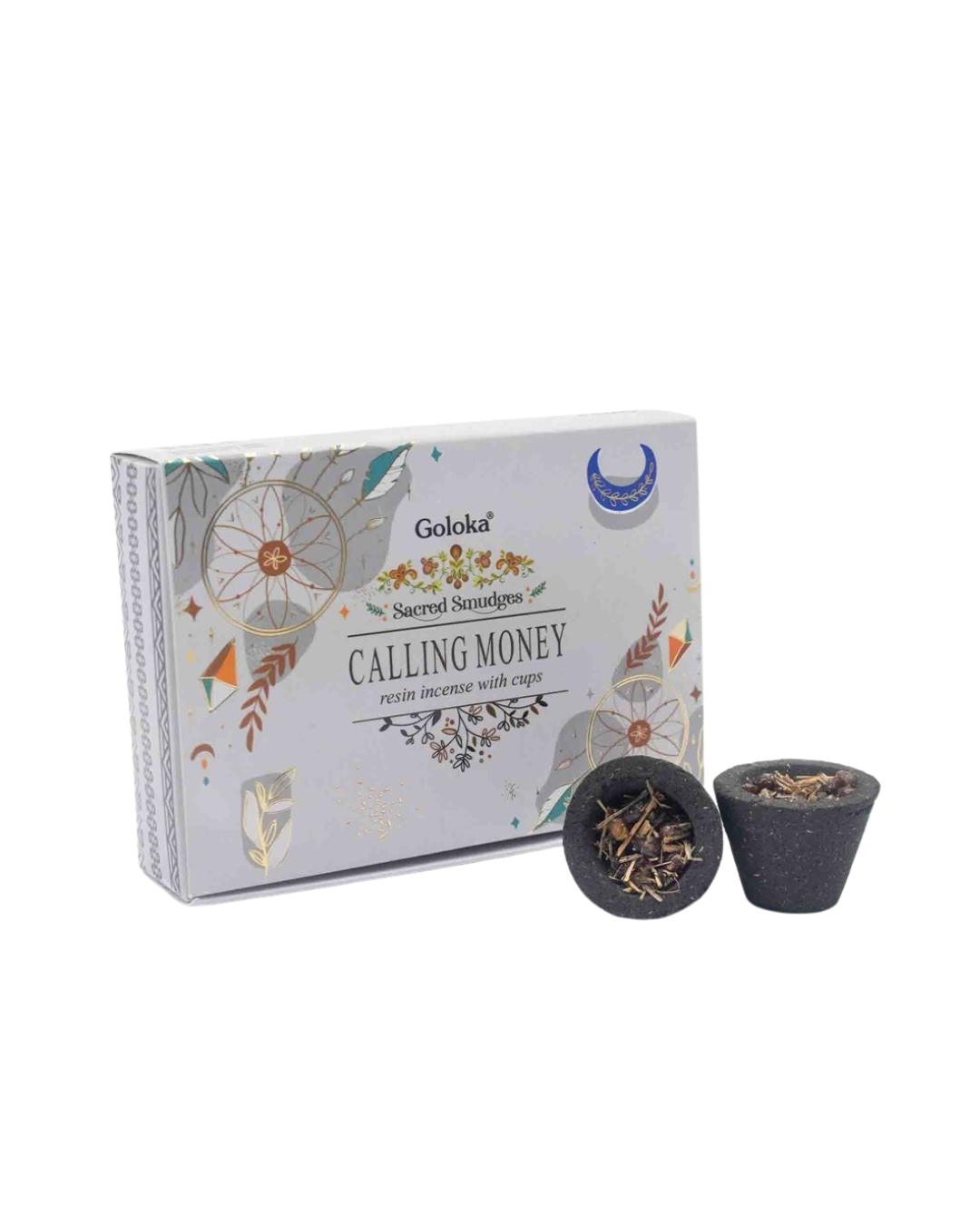 Sacred Smudges – Calling Money (resin incense with cups)