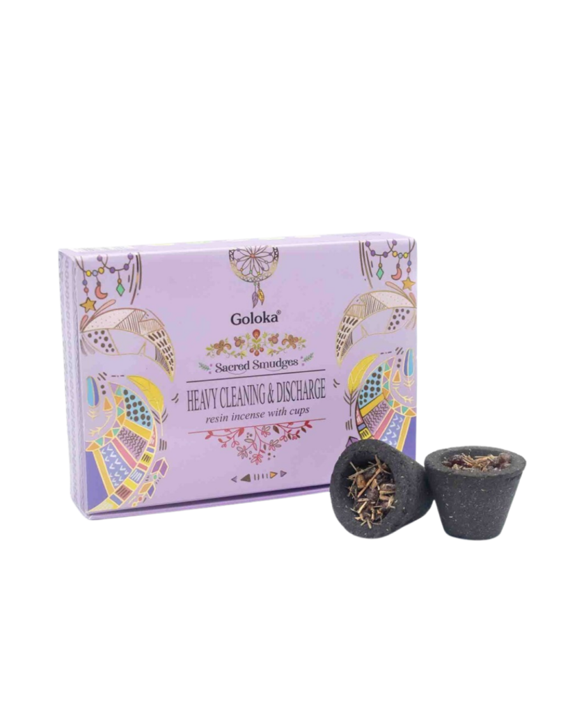 Sacred Smudges – Heavy Cleaning & Discharge (resin incense with cups)
